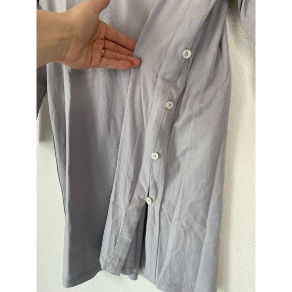 J. Jill women's small grey 3/4 sleeve modal/cotton tunic blouse lightweight top - Picture 5 of 6